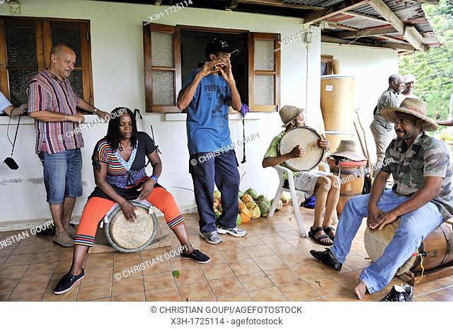 musicians, Fonds-Saint-Denis, Martinique, french island overseas region and department in the Lesser Antilles in the eastern Caribbean Sea, Atlantic Ocean
