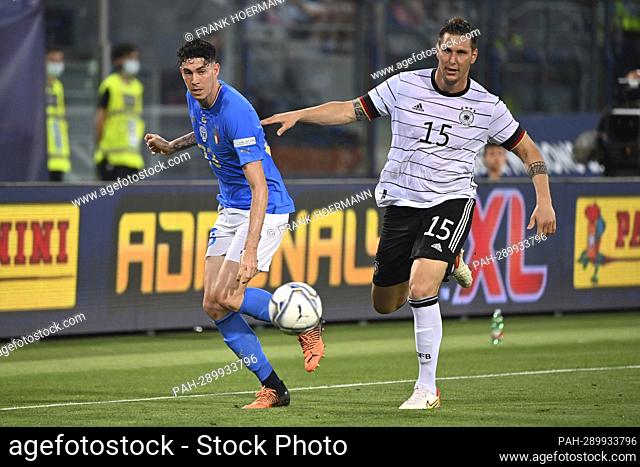 Niklas SUELE (GER), action, duels versus Sandro TONALI (ITA). Football UEFA Nations League, group phase 1.matchday Italy (ITA) - Germany (GER) 1-1, on June 4th