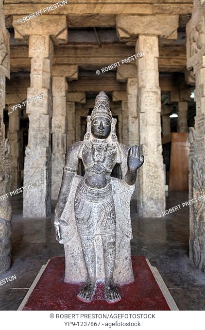 India - Tamil Nadu - Madurai - sculptures inside the Sri Meenakshi temple