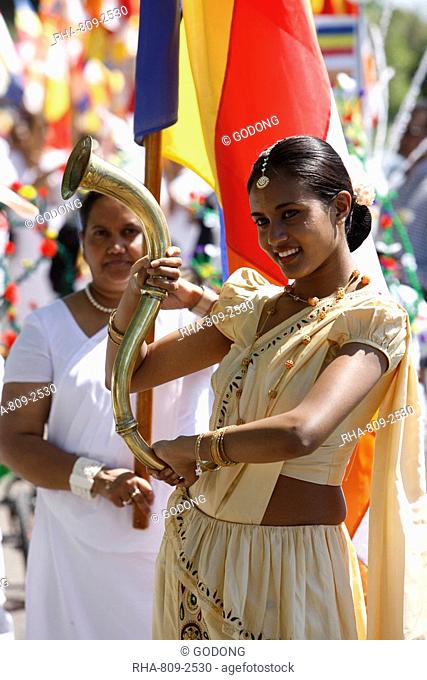 Sri Lankan Buddhists celebrating Wesak festival, Vincennes, Val de Marne, France, Europe