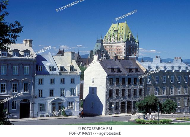 Quebec City, Canada, Quebec, View of Chateau Frontenac in Vieux Quebec (Old Quebec) from the Citadel