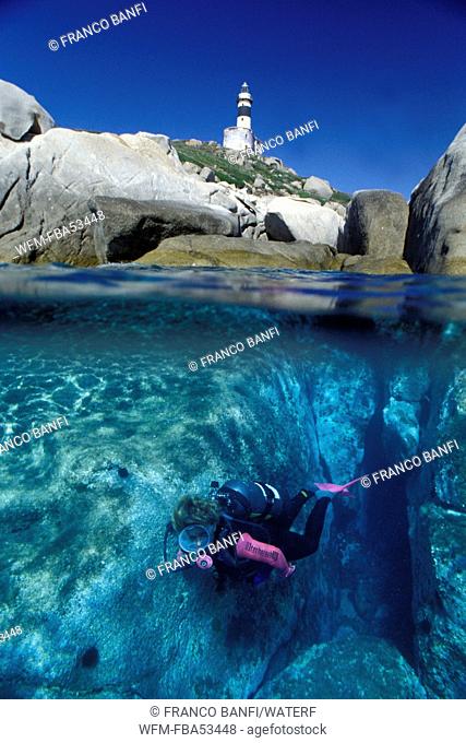 Scuba diving near Cavoli, Sardinia, Italy