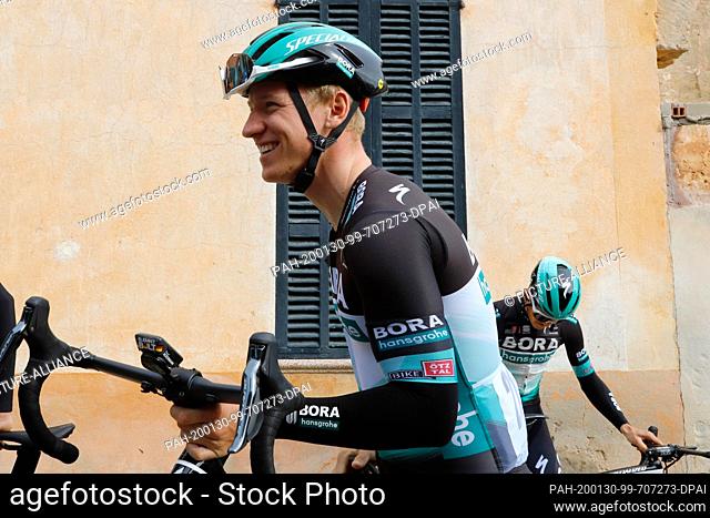 30 January 2020, Spain, Ses Salines: Cycling Mallorca Challenge, 1st stage of Trofeo Ses Salines - Felanitx. Pascal Ackermann from Germany from the...