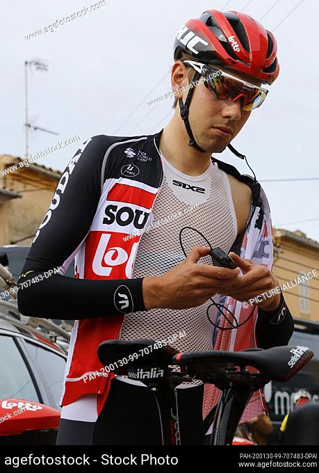 30 January 2020, Spain, Ses Salines: Cycling Mallorca Challenge, 1st stage of Trofeo Ses Salines - Felanitx. Steff Cras from Belgium from Team Lotto - Soudal...