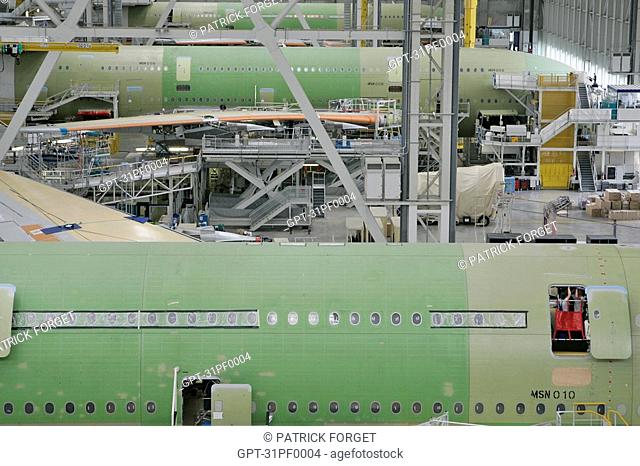 TOUR OF THE AIRBUS A380 ASSEMBLY FACTORY, AT THE TOULOUSE AEROSPACE CENTER, HAUTE-GARONNE 31, FRANCE