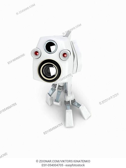 Small 3d Walker Robot, isolated