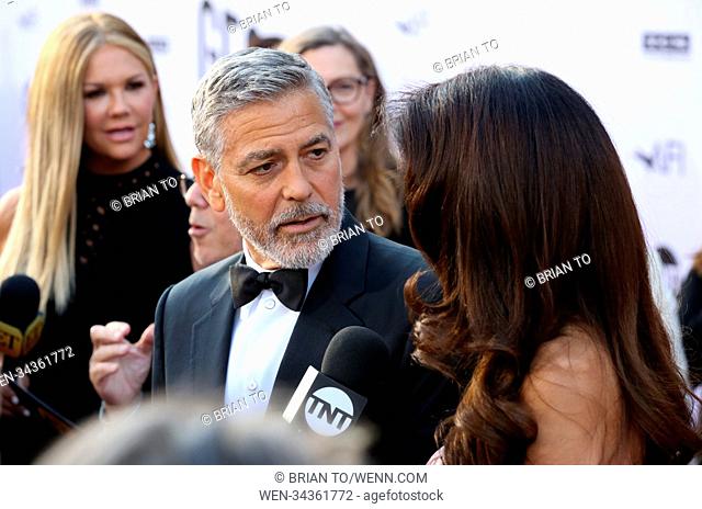 Celebrities attend 46th AFI Life Achievement Award Gala Tribute honoring George Clooney at Dolby Theatre. Featuring: George Clooney