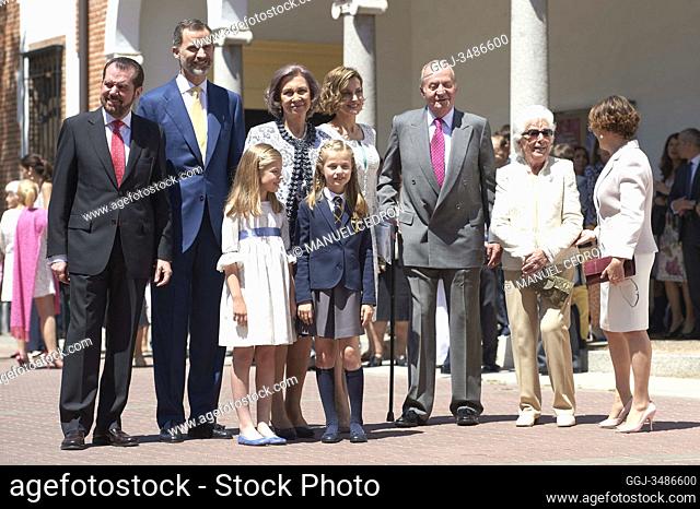 King Felipe VI of Spain, Queen Letizia of Spain, Princess Leonor, Princess Sofia, King Juan Carlos, Queen Sofia, Jesus Ortiz, Paloma Rocasolano