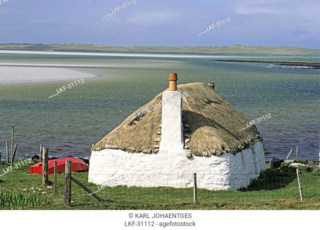 Croft cottage, Isle of North Uist, Outer Hebrides, Scotland, GB