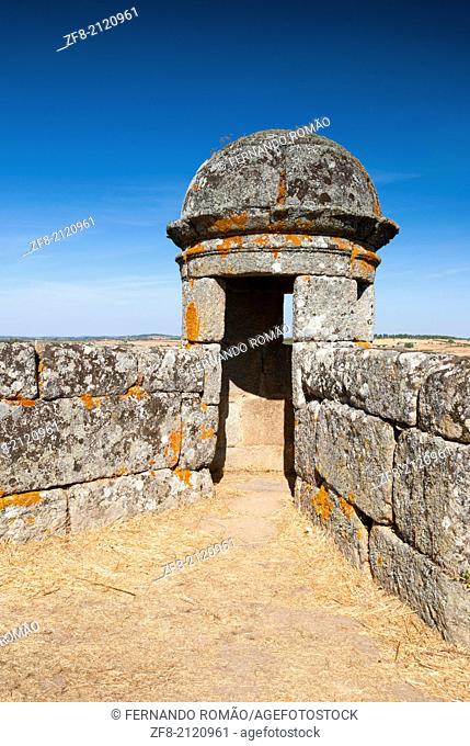 Detail of fortress wall at the historic village of Almeida, Portugal