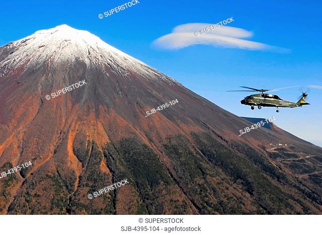 Seahawk Helicopter and Mt. Fuji