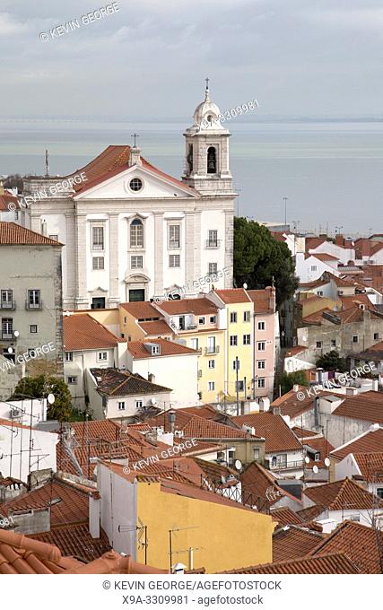 Alfama Neighbourhood in Lisbon, Portugal