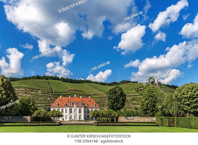The baroque castle Wackerbarth is a wine-growing estate in the city district Niederlössnitz, Radebeul near Dresden, administrative district Meissen, Saxony