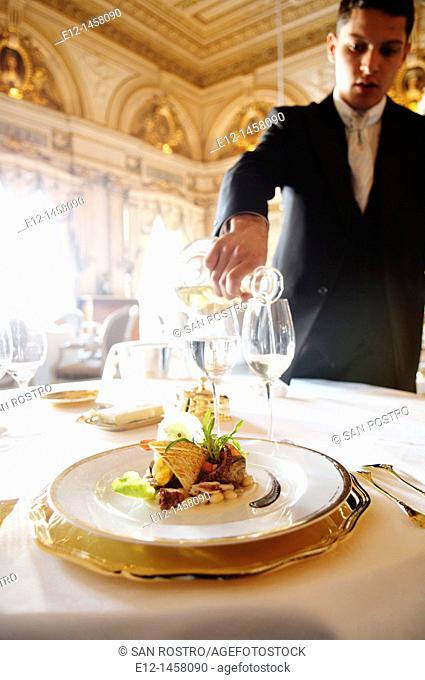 3 stars Michelin guide Restaurant Le Louis XV by chef Franck Cerutti, Hotel de Paris, Monte Carlo, Monaco