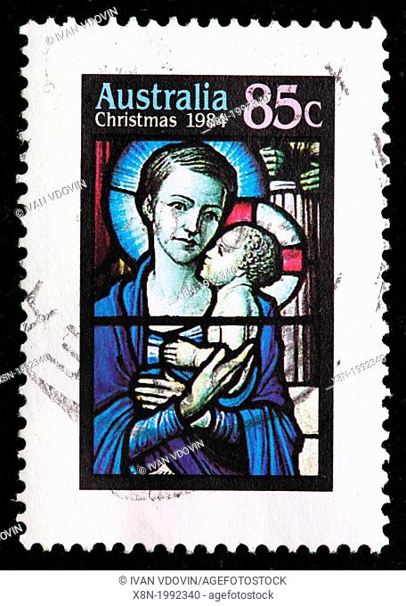 Christmas, postage stamp, Australia, 1984