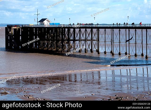 CARDIFF UK MARCH 2014 - View of Penarth Pier