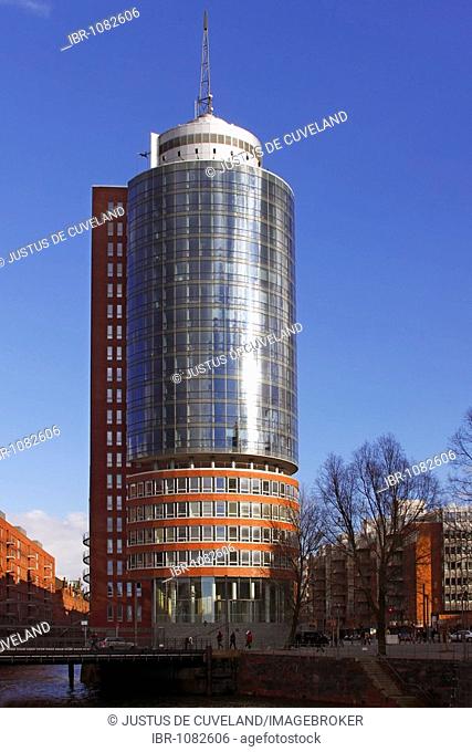 Hanseatic Trade Center HTC, Kehrwiederspitze building, HafenCity Hamburg, Speicherstadt, Hamburg, Germany, Europe