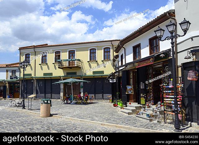 Old Bazaar district, Pazari i Vjeter, historical bazaar district, Korca, Korça, Albania, Europe
