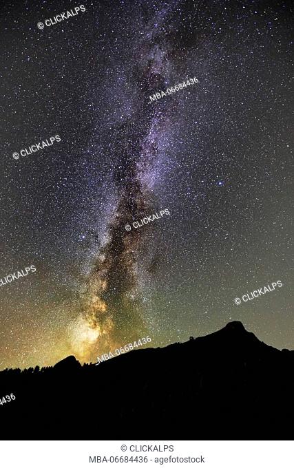 Milky way from the mountains of Imst, Tyrol, Austria