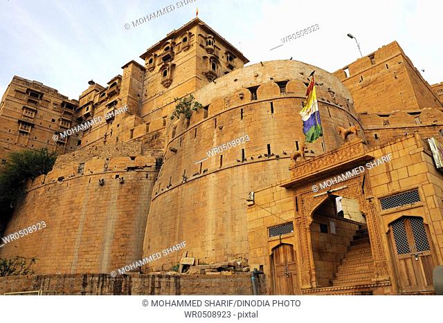 Front view of Jaisalmer fort , Rajasthan , India