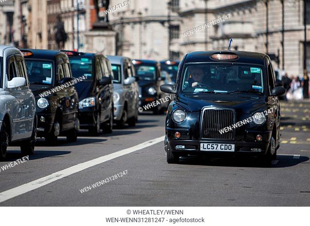 The United Cabbies Group, in conjunction with the LTDA and the RMT London Taxi Branch, hold a Drive-In Demonstration at Whitehall