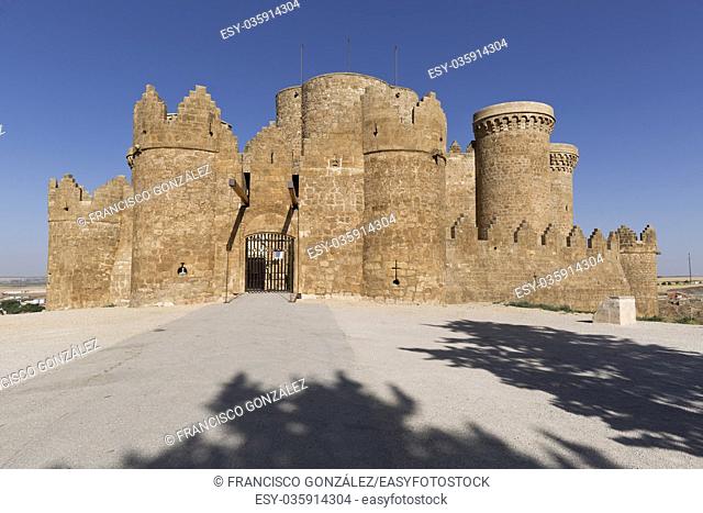 Castle of Belmonte on the hill of San Cristóbal, Belmonte province of Cuenca in Castilla la Mancha, Spain