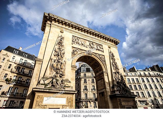 The Porte Saint-Denis is a Parisian monument located in the 10th arrondissement, at the site of one of the gates of the Wall of Charles V