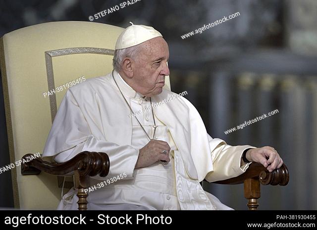 Pope Francis during a weekly general audience at Saint Peter's square on October 26, 2022. - vatican city state/State of the Vatican City/Vatikanstadt