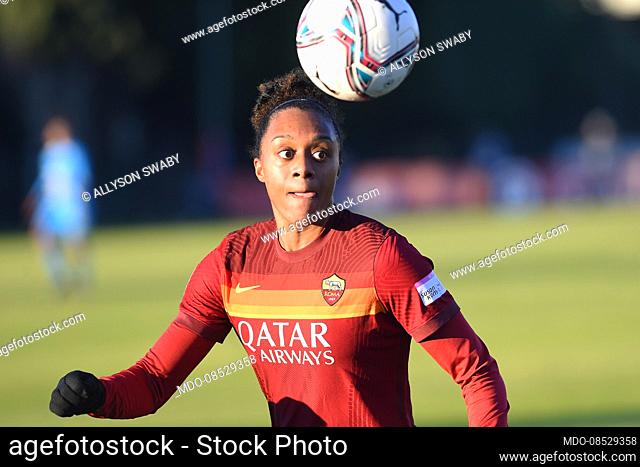 Roma footballer Allyson Swaby during the match Roma-Napoli in the tre fontane stadium. Rome (Italy) January 17th, 2021