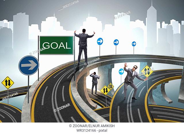 Business concept with goal metaphor