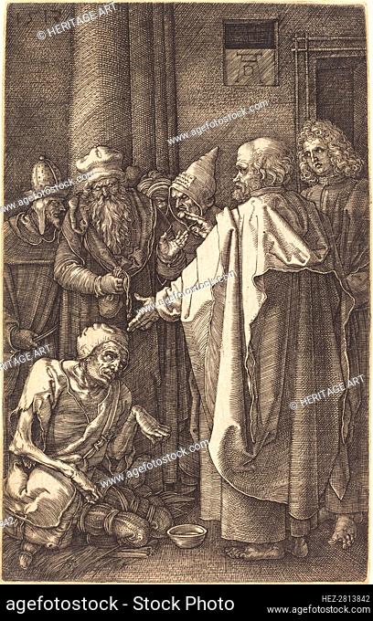 Saint Peter and Saint John Healing a Cripple at the Gate of the Temple, 1513. Creator: Albrecht Durer