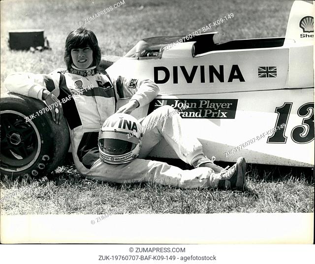Jul. 07, 1976 - Divina Enters John Player Grand Prix At Brands Divina aged 29 who was once captain of Britain's Olympic Women's ski team is to be Britain's...