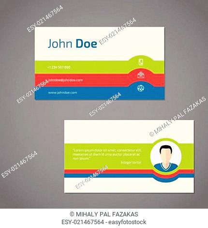 Two sided business card with photo