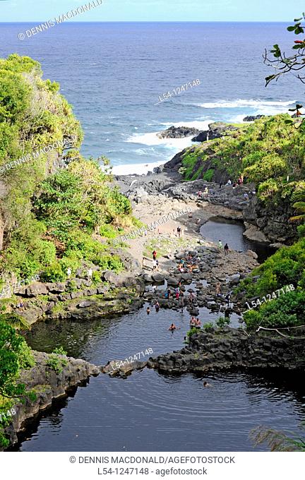 Oheo Pools Gulch Hana Highway Mount Haleakala Maui Hawaii Pacific Ocean