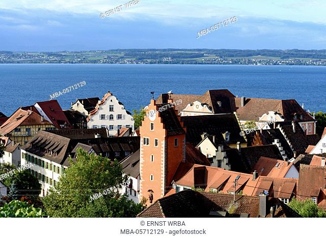 View at Meersburg and Überlinger lake, Lake of Constance, Baden-Wurttemberg, Germany