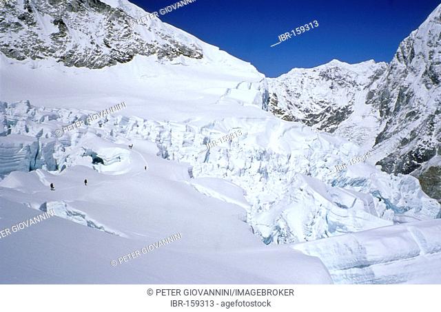 Icefall of Western Cwm, top of Khumbu Icefall, 5900m, Mount Everest, Himalaya, Nepal