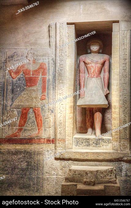 Statue of Mereruka, Mastaba of Mereruka, Necropolis of Saqqara, UNESCO World Heritage Site, Saqqara, Egypt