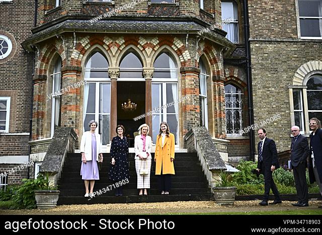 Crown Princess Elisabeth and Princess Astrid pictured during a visit to the University of Oxford during the economic trade mission to the United Kingdom