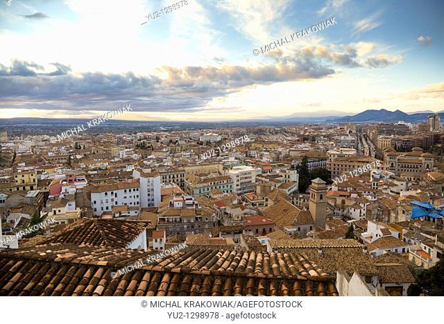 View on Central part of Granada from upper Albayzin