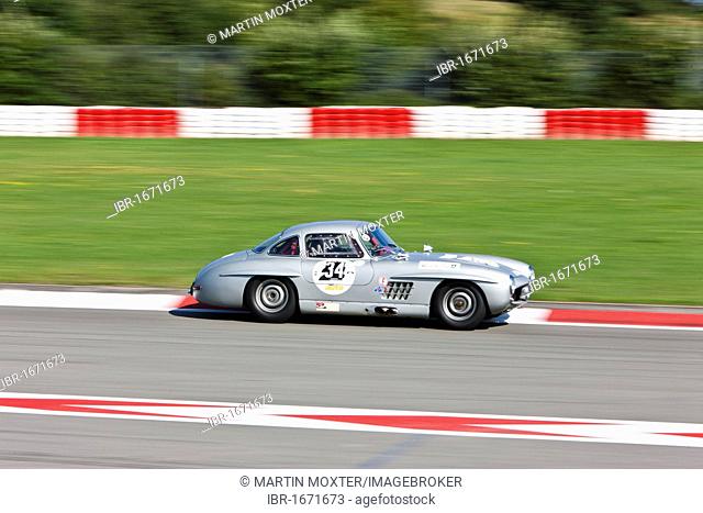 Race of post-war racing cars, Mercedes 300 SL, at the Oldtimer Grand Prix 2010 on the Nurburgring race track, Rhineland-Palatinate, Germany, Europe