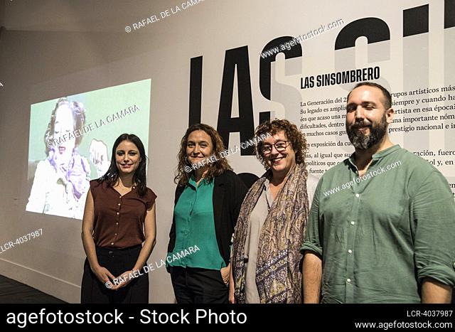 DELEGATE OF CULTURE OF THE CITY COUNCIL OF MADRID ANDREA LEVY, COMMISSIONER TANIA BALLO AND ARTISTIC DIRECTOR LAILA RIPOLL IN EXHIBITION THE NO HAT SPANISH...