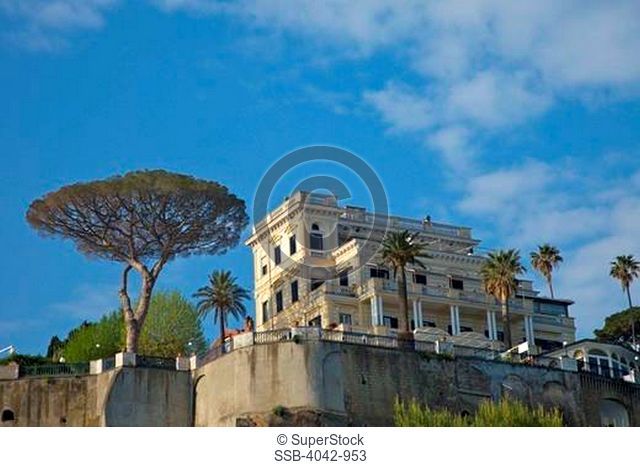Low angle view of a tourist resort, Villa La Terrazza, Sorrento, Campania, Italy