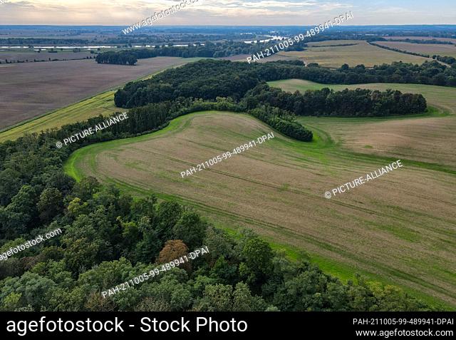 02 October 2021, Brandenburg, Klessin: The landscape at the edge of the Oderbruch in the district of Märkisch-Oderland is hilly
