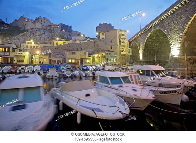 Hafen Vallo des Auffes, Marseille, Cote d Azur, France