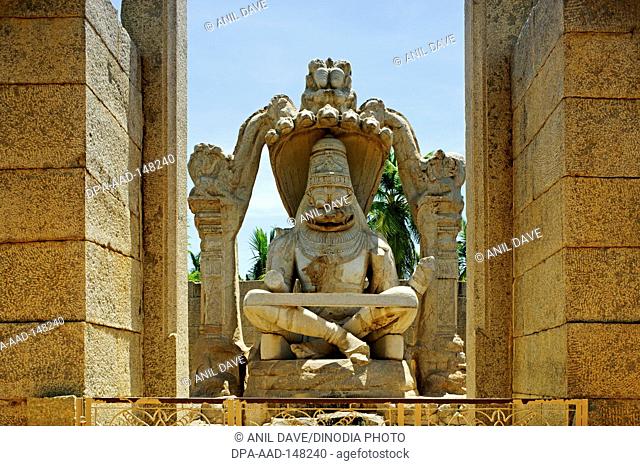 Ugranarasimha ; UNESCO World Heritage site Hampi Vijayanagara 1336-1726 A.D. ; district Bellary ; state Karnataka ; India