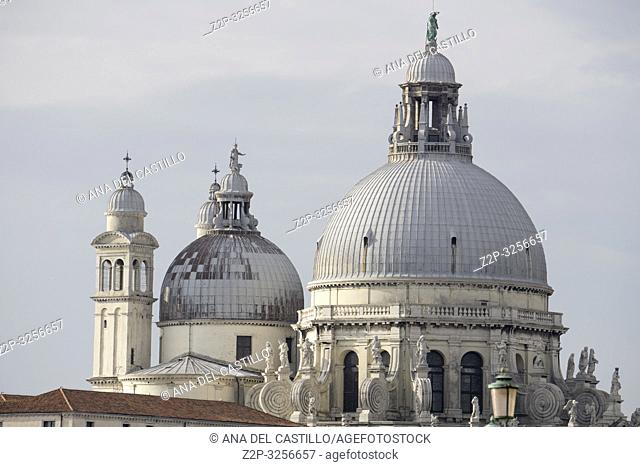 Venice, Veneto, Italy: Basilica Santa Maria della Salute from St Marks square