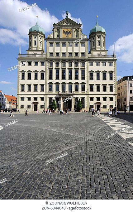 Stadt Augsburg an der Romantischen Strasse - das Rathaus ist das Wahrzeichen der Stadt