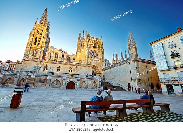 Cathedral of Saint Mary of Burgos. San Fernando square. Castile and Leon. Spain