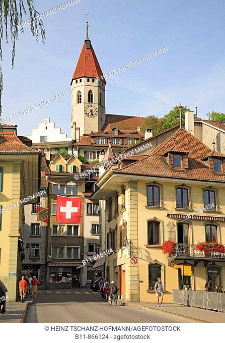 old town and church of Thun, Berner Oberland, Switzerland