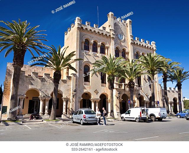 Town Hall in Ciutadella. Menorca. Islas Baleares. Spain. Europe